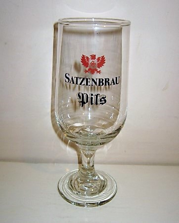 beer glass from the Satzenbrau brewery in Germany with the inscription 'Satzenbrau Pils'