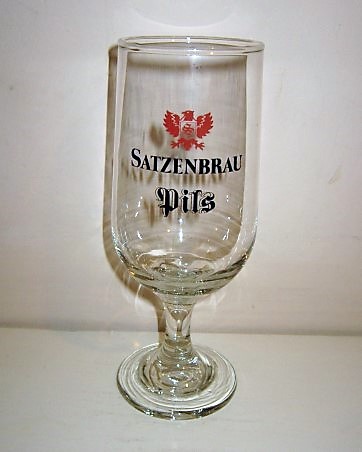 beer glass from the Guinness  brewery in Ireland with the inscription 'Satzenbrau Pils'