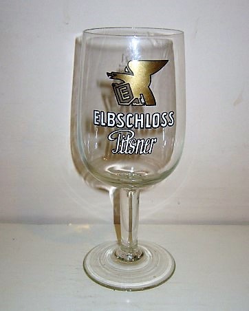 beer glass from the Elbschloss brewery in Germany with the inscription 'Elbschloss Pilsener'