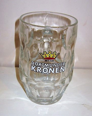 beer glass from the Kronen  brewery in Germany with the inscription 'Dortmunder Kronen '