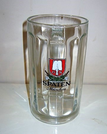 beer glass from the Spaten brewery in Germany with the inscription 'Spaten Munchen'