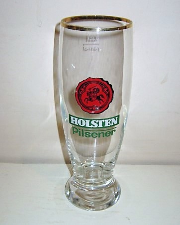 beer glass from the Holsten brewery in Germany with the inscription 'Holsten Pilsener'