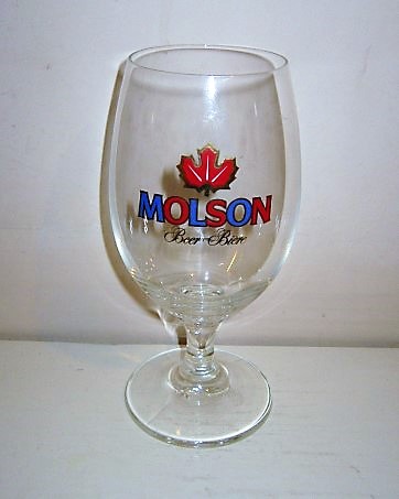 beer glass from the Molson Coors brewery in Canada with the inscription 'Molsen Beer Biere'