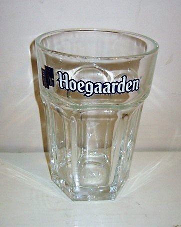 beer glass from the Hoegaarden  brewery in Belgium with the inscription 'Hoegaarden'