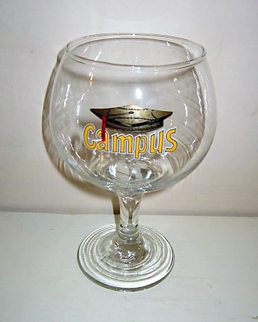 beer glass from the Huyghe brewery in Belgium with the inscription 'Campus'