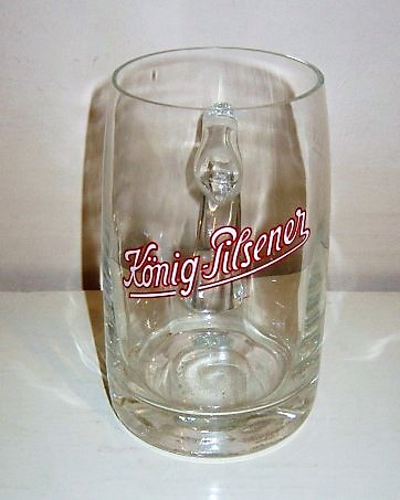 beer glass from the Konig  brewery in Germany with the inscription 'Konig Pilsener'