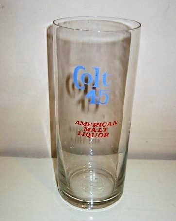 beer glass from the Pabst Brewing Company brewery in U.S.A. with the inscription 'Colt 45 American Malt Liquor'