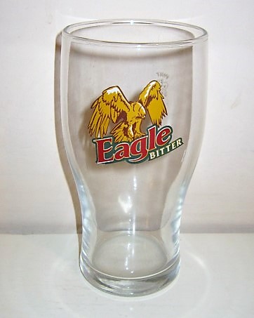 beer glass from the Charles Wells brewery in England with the inscription 'Eagle Bitter'