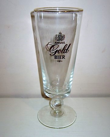 beer glass from the Amstel brewery in Netherlands with the inscription 'Amstel Gold Bier'