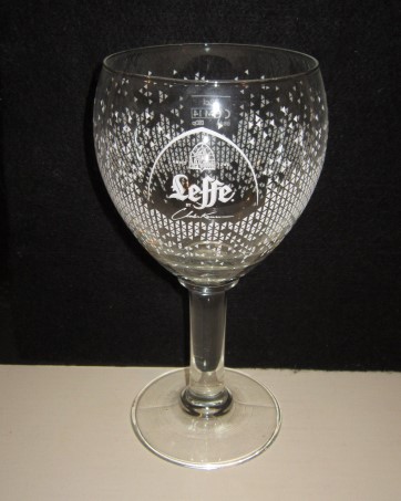 beer glass from the Leffe brewery in Belgium with the inscription 'Leffe Anno 1240'