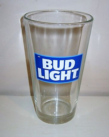 beer glass from the Anheuser Busch brewery in U.S.A. with the inscription 'Bud Light'