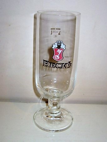 beer glass from the Beck & Co. brewery in Germany with the inscription 'Beck's'
