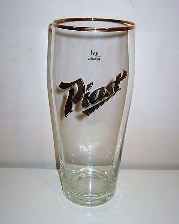 beer glass from the Bosman brewery in Poland with the inscription 'Piast'