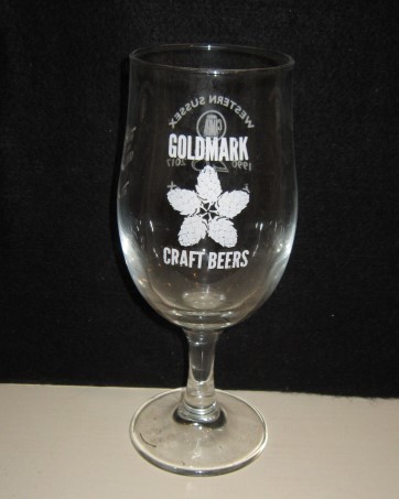 beer glass from the Goldmark brewery in England with the inscription 'Goldmark Craft Beers'