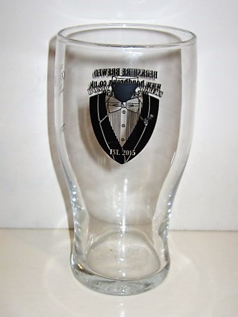 beer glass from the Bond Brews brewery in England with the inscription 'Bond Brews EST 2015'
