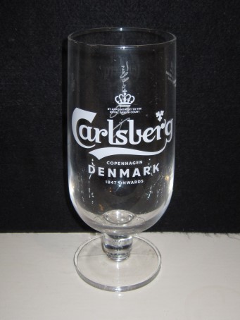 beer glass from the Carlsberg brewery in Denmark with the inscription 'Carlsberg Danish Pilsner 1847 Onwards, By Appointment To The Royal Danish Court'