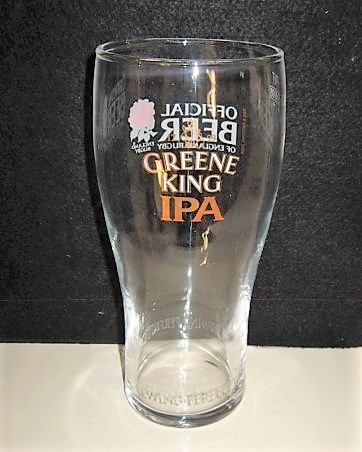 beer glass from the Greene King brewery in England with the inscription '1799 Greene King IPA '