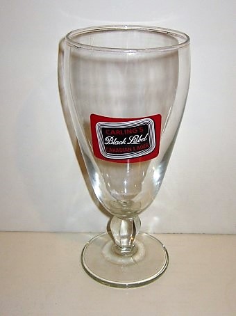 beer glass from the Carling brewery in Canada with the inscription 'Carling's Black Lable Canadian Lager '