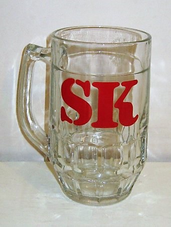 beer glass from the Allied Brewery's brewery in England with the inscription 'SK'