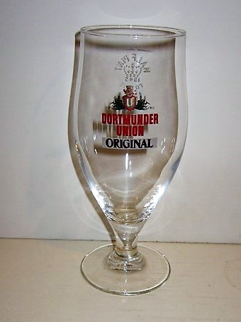 beer glass from the Dortmunder Union  brewery in Germany with the inscription 'Dortmunder Union Original'