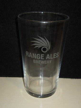 beer glass from the Range Ales brewery in England with the inscription 'Range Ales Brewery'