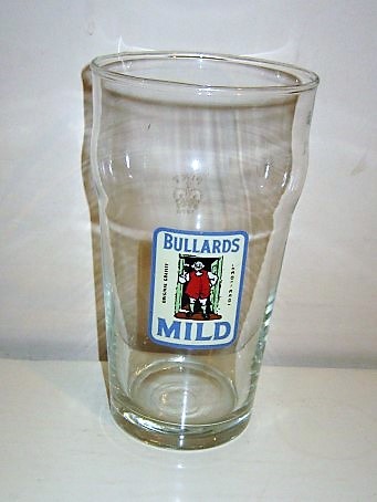 beer glass from the Ballard's  brewery in England with the inscription 'Ballards Mild Original Gravity 1033-1037'