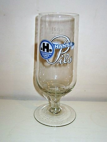 beer glass from the Dab brewery in Germany with the inscription 'Hansa Pils DHB Dortmunder Hansa Bier'