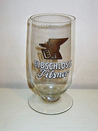 beer glass from the Elbschloss brewery in Germany with the inscription 'Elbschloss Pilsner'