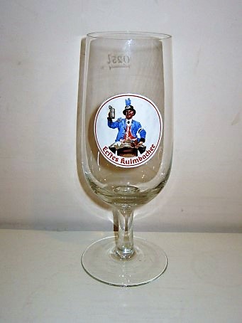 beer glass from the Kulmbacher brewery in Germany with the inscription 'Ecftes Kulmbacher'