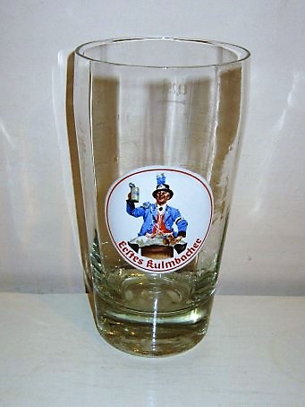 beer glass from the Kulmbacher brewery in Germany with the inscription 'Ecftes Kulmbacher'