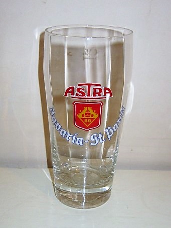 beer glass from the St. Pauli Brewery brewery in Germany with the inscription 'Astra St Pauli'