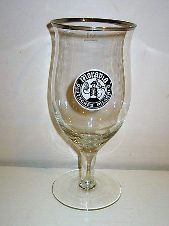 beer glass from the Holsten brewery in Germany with the inscription 'Moradia Beutsches Pilsener'