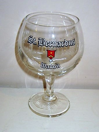 beer glass from the St. Bernardus  brewery in Belgium with the inscription 'St Bernardus Watou'