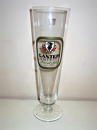 beer glass from the Ganter brewery in Germany with the inscription 'Ganter Seit 1865 Privat Pils'