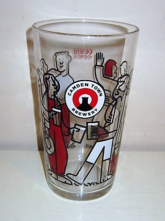 beer glass from the Camden Town  brewery in England with the inscription 'Camden Town Brewery'