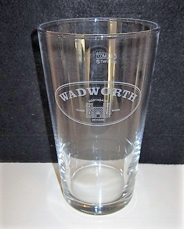 beer glass from the Wadworth brewery in England with the inscription 'Wadworth Northgate Devizes'