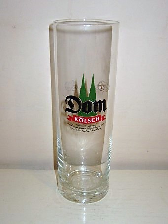 beer glass from the Dom  brewery in Germany with the inscription 'Dom Kolsch'