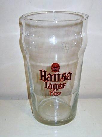 beer glass from the Dab brewery in Germany with the inscription 'Dab Hansa Lager Bier'