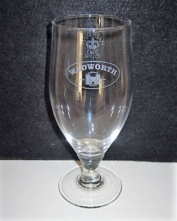 beer glass from the Wadworth brewery in England with the inscription 'Wadworth Northgate Devizes'