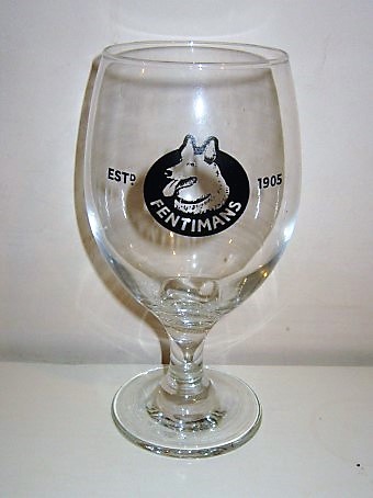 beer glass from the Fentimans brewery in England with the inscription 'Fentimans ESTD 1905'
