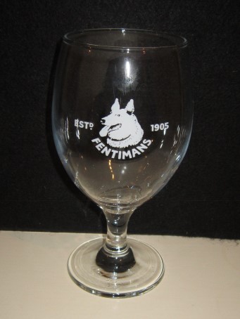 beer glass from the Fentimans brewery in England with the inscription 'Fentimans ESTD 1906'