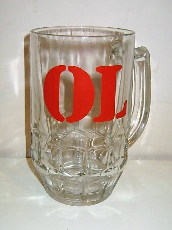 beer glass from the Allied Brewery's brewery in England with the inscription 'OL'