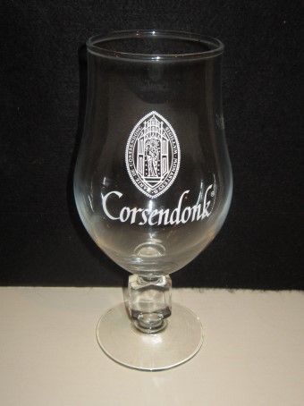 beer glass from the Corsendonk brewery in Belgium with the inscription 'Corsendonk Marie De Corssendonk, Sigillum Monastery. '