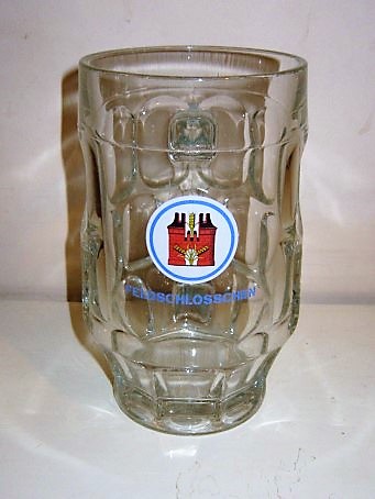 beer glass from the Feldschlosschen brewery in Switzerland with the inscription 'Feldschlosschen'