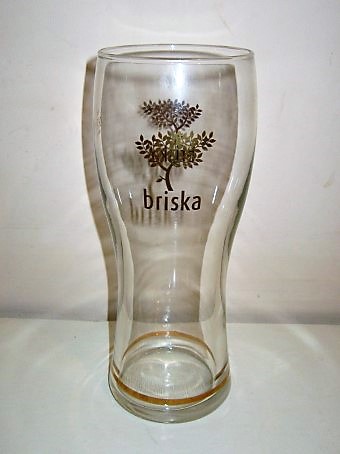 beer glass from the Spendrup's  brewery in Sweden with the inscription 'Briska'