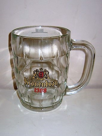 beer glass from the Molson Coors brewery in Canada with the inscription 'Kronenbrau 1308'