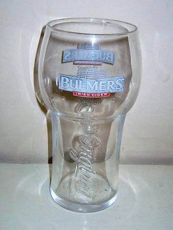 beer glass from the Bulmers brewery in England with the inscription 'Bulmers Irish Cider Original'