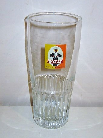 beer glass from the Roman brewery in Belgium with the inscription 'Wieze Van Roy Belgium'