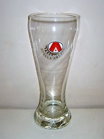 beer glass from the Stella Artois brewery in Belgium with the inscription 'Stella Artois'