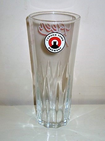 beer glass from the Camden Town  brewery in England with the inscription 'Camden Town Brewery'